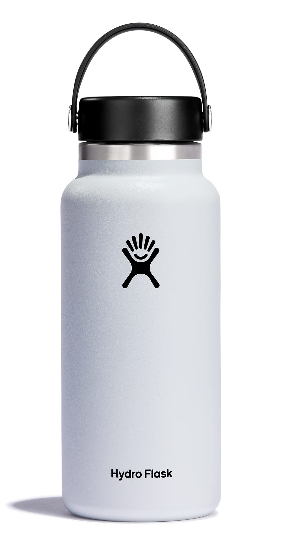 Hydro Flask 32 oz Wide Mouth Water Bottle with Flex Cap, White 32 oz (Unisex)