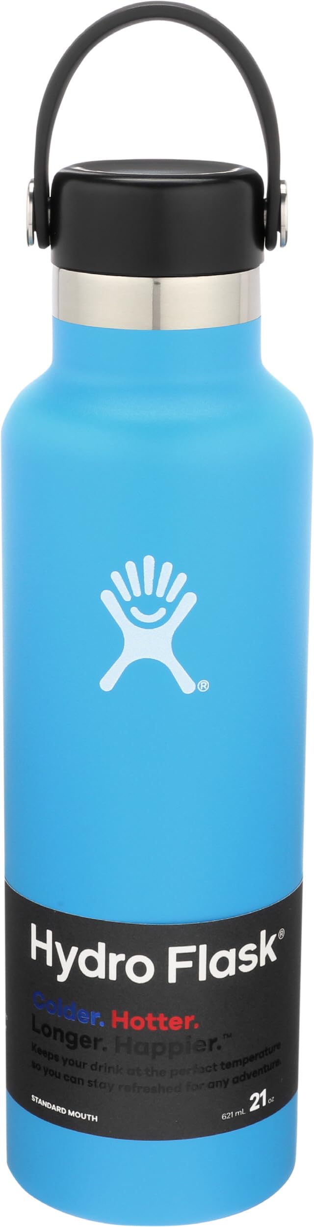 Hydro Flask Standard Mouth Water Bottle with Flex Cap Pacific 21oz/621ml