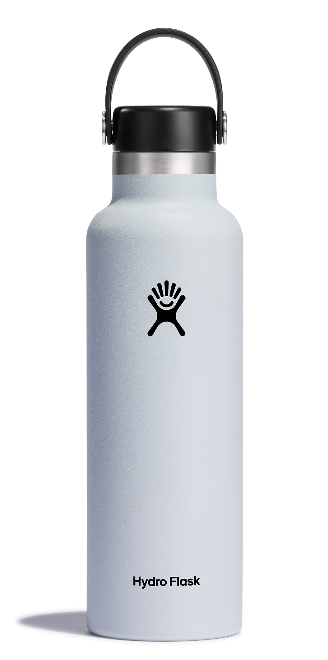 Hydro Flask 21 oz Standard Mouth Insulated Stainless Steel Water Bottle with Flex Cap - White (Unisex)