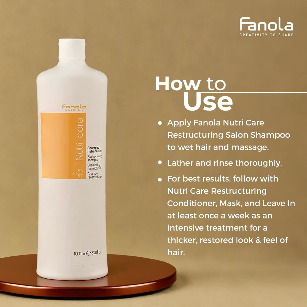 Fanola Nutri Care Restructuring Shampoo 1000ml/33.8oz