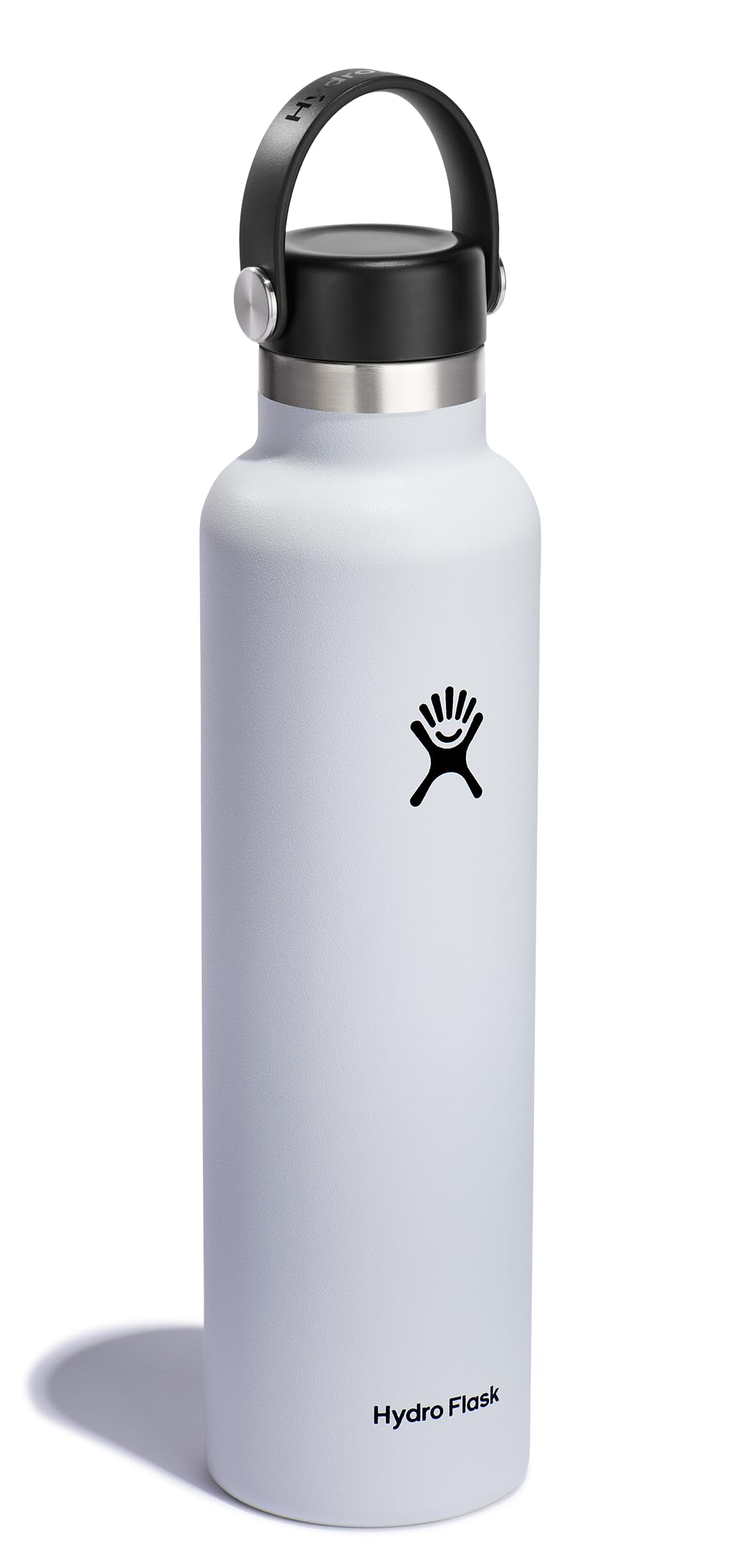 Hydro Flask Standard Mouth Water Bottle with Flex Cap White 24oz/709ml