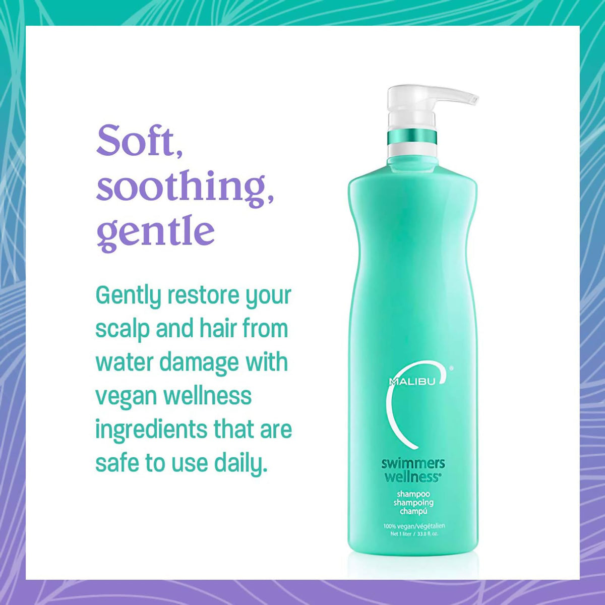 Malibu C Swimmers Wellness Shampoo Liter/33.8oz