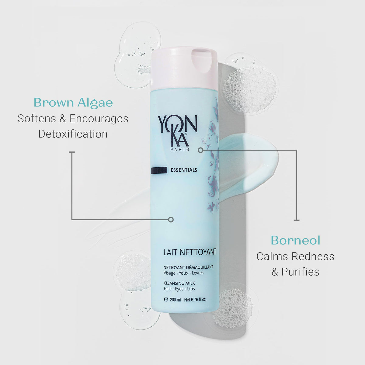 Yon-Ka Essentials Lait Nettoyant Milk Cleanser & Makeup Remover 6.76 fl oz (Unisex)