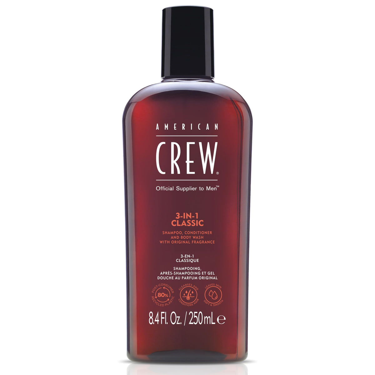 American Crew 3-In-1 Shampoo,Conditioner and Body Wash 250ml/8.45oz
