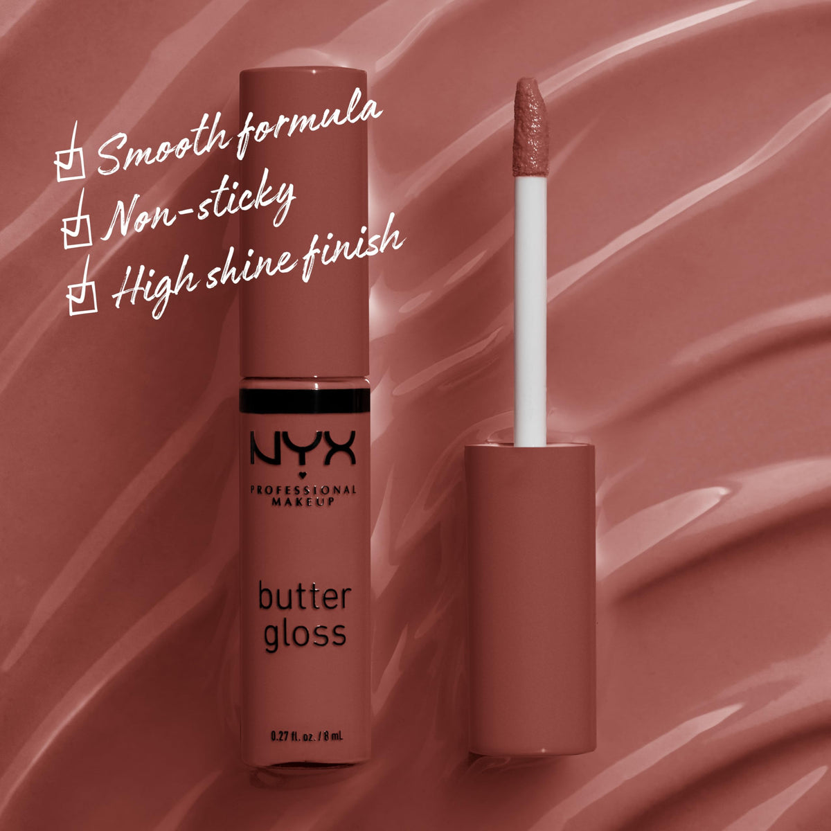 NYX Professional Makeup Butter Lip Gloss Praline 0.27oz/8ml