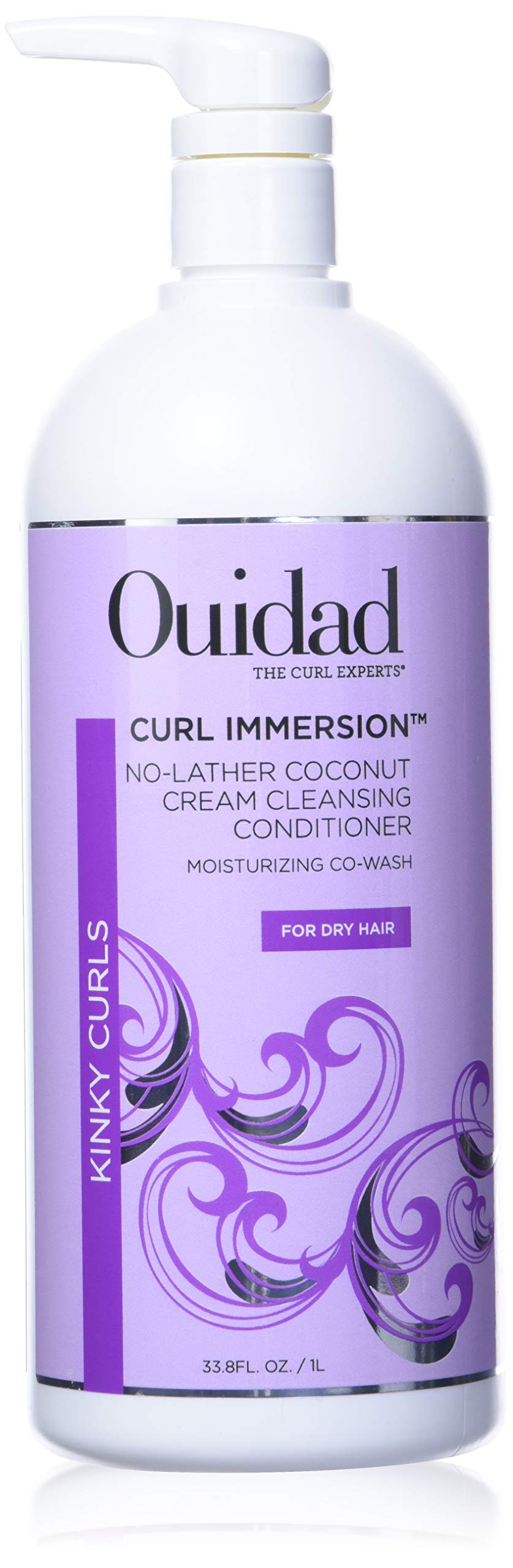 Ouidad Curl Immersion No-Lather Coconut Cream Cleansing Conditione 33.8oz/1 Liter