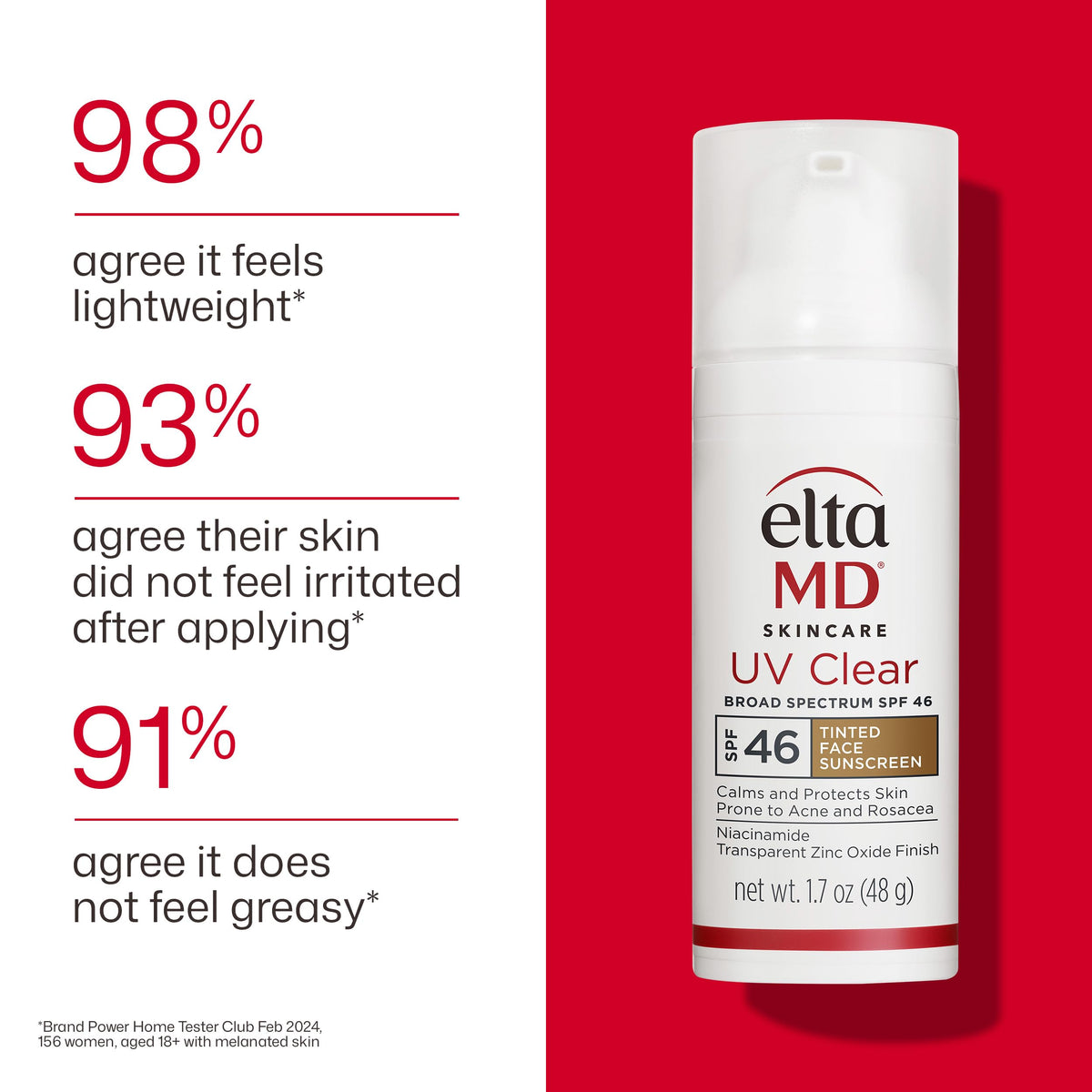 EltaMD UV Clear SPF 46 Tinted Face Sunscreen 48g/1.7oz