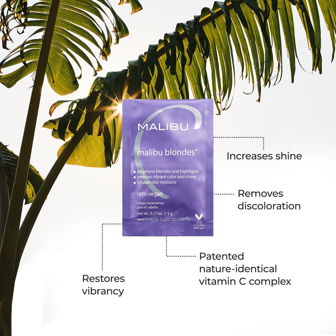 Malibu C Blondes Wellness Hair Remedy 12 Packets x 0.17oz/5g