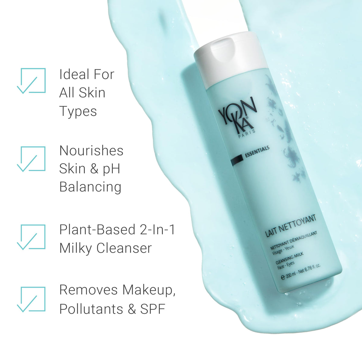 Yon-Ka Essentials Lait Nettoyant Milk Cleanser & Makeup Remover 6.76 fl oz (Unisex)