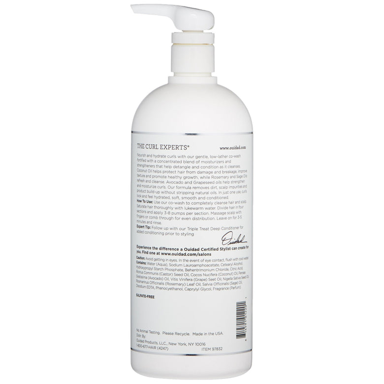 Ouidad Curl Immersion Low-Lather Coconut Cleansing Conditioner 16oz/500ml