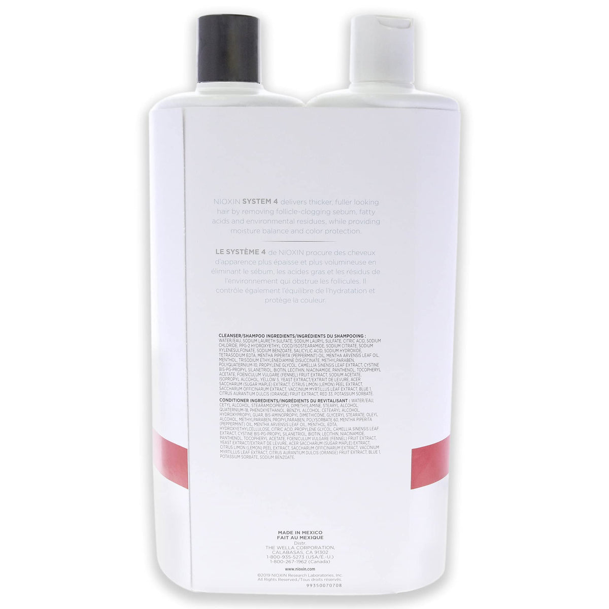 Nioxin System 4 Cleanser + Scalp Therapy 33.8oz/Liter Duo (New Packaging)