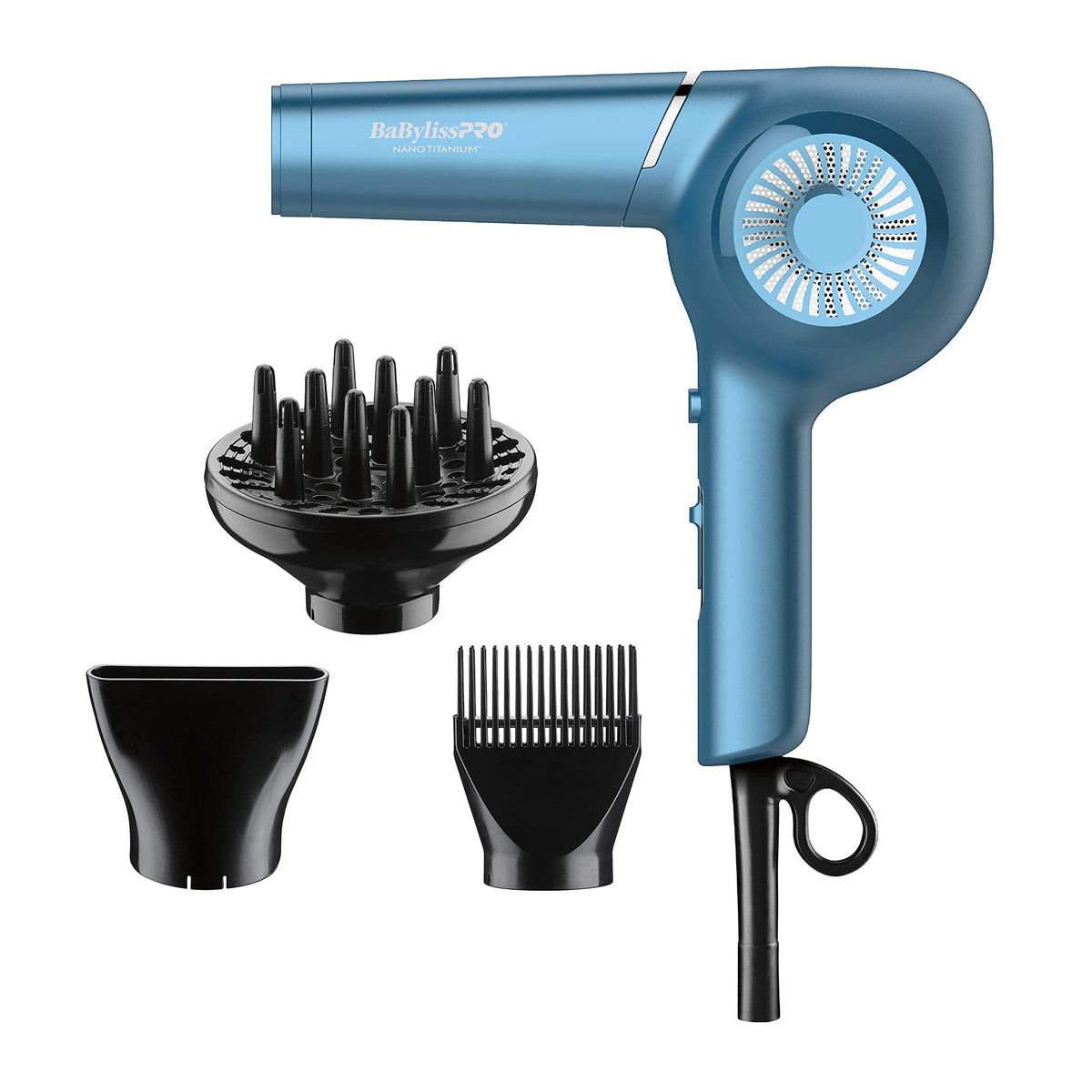 BaBylissPRO Nano Titanium Classic Professional Pistol-Grip Dryer Blue