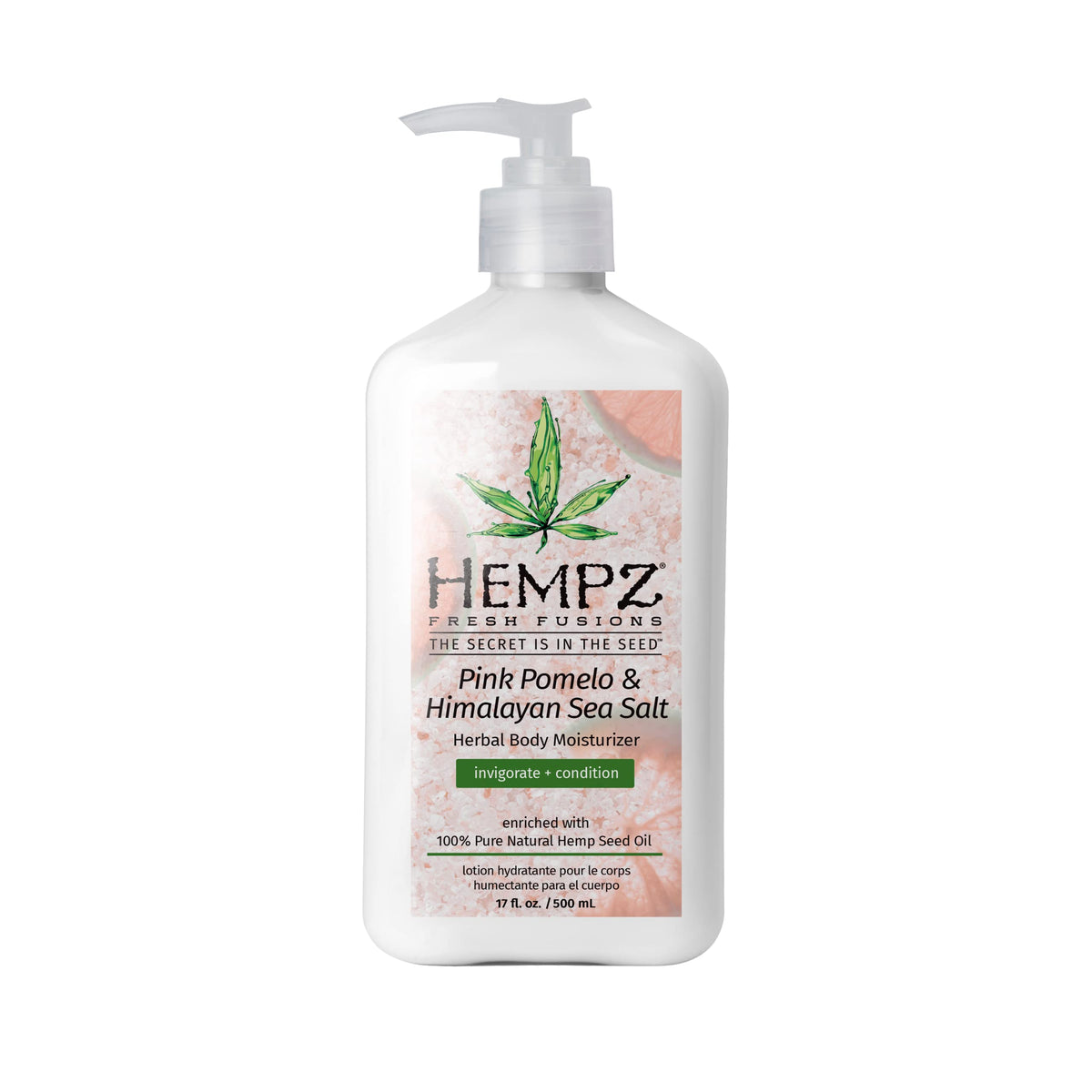 Hempz Fresh Fusions Pink Pomelo & Himalayan Sea Salt Herbal Body Moisturizer 500ml/17oz