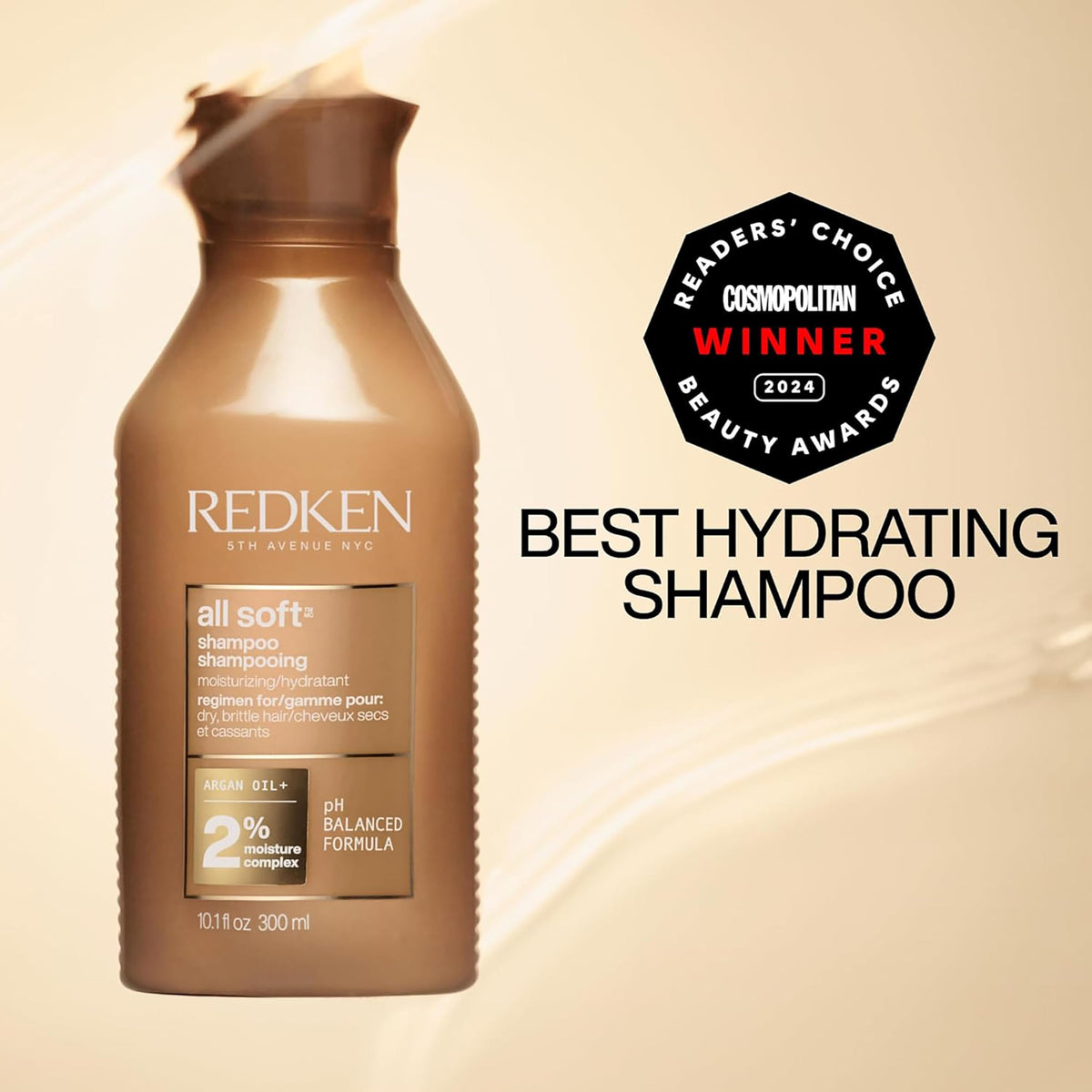 Redken All Soft Shampoo 2% Moisture Complex 500ml/16.9oz