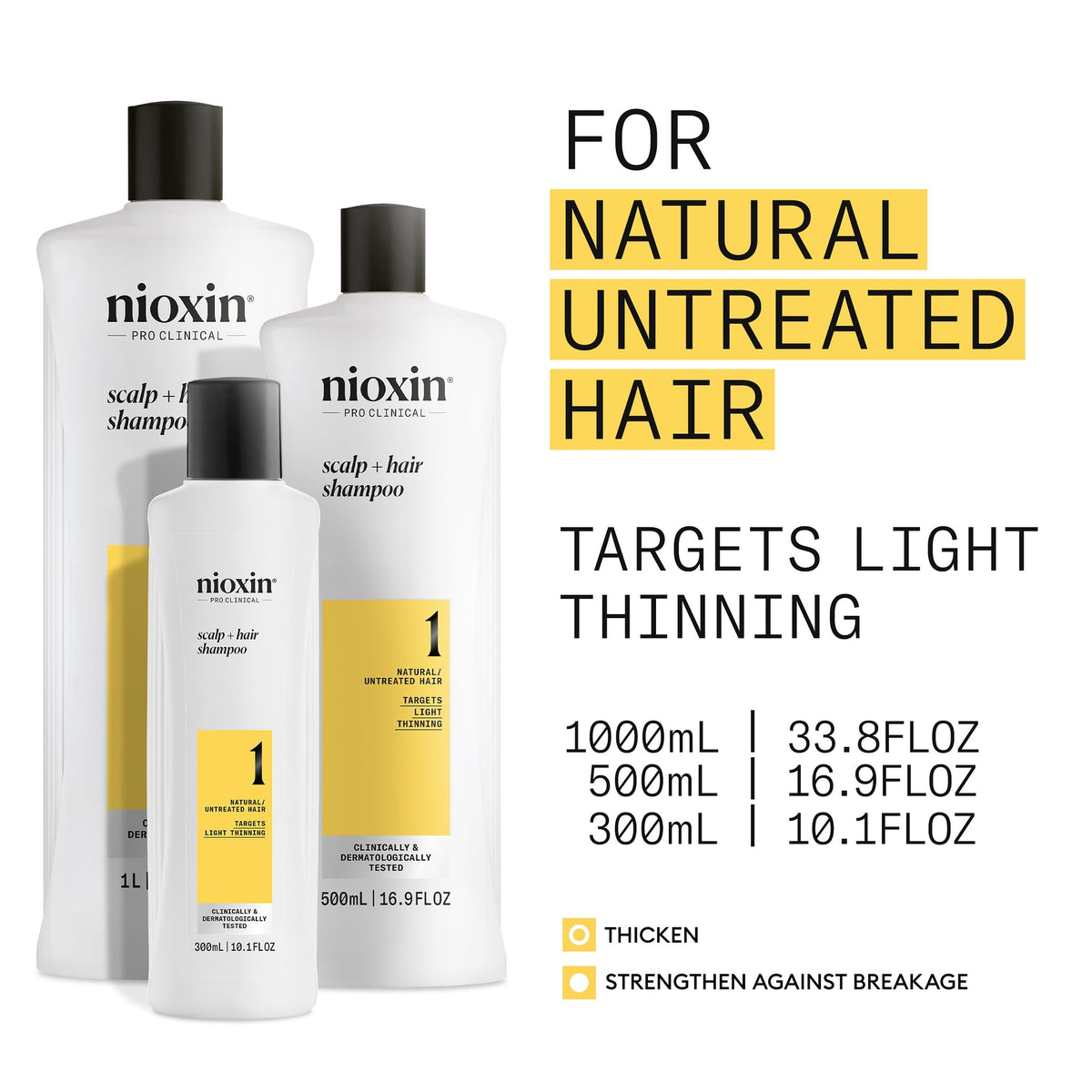 Nioxin System 1 Cleanser Shampoo, Fine Hair 33.8oz/1 Liter