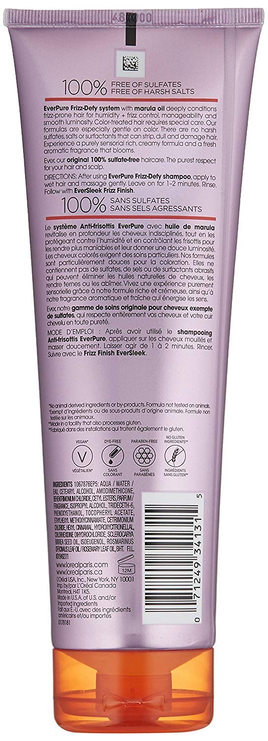 Loreal Paris Ever Pure Sulfate-Free Frizz-Defy Conditioner 8.5oz/250ml