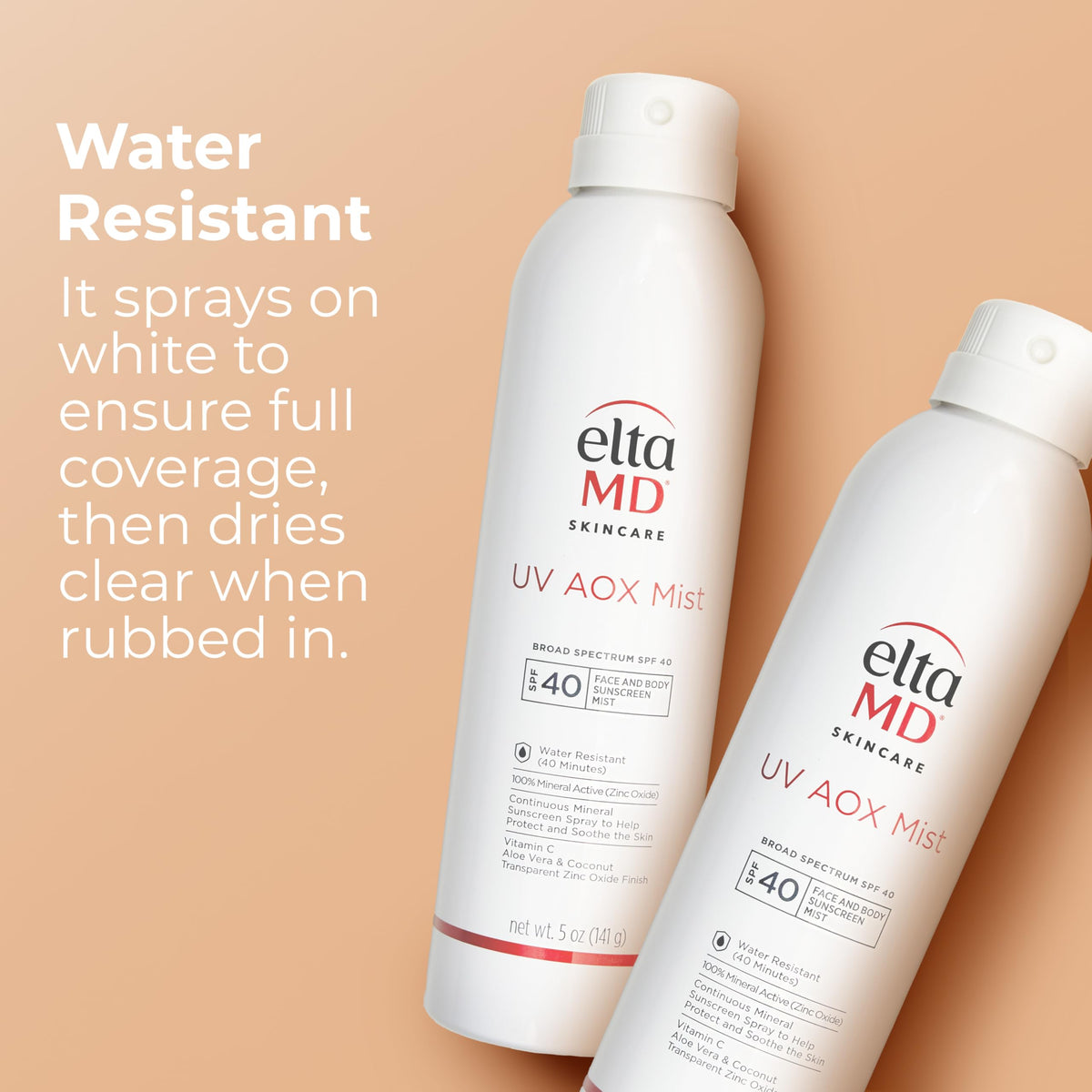 EltaMD UV AOX Mist SPF 40 Face and Body Sunscreen Mist Water Resistant 141g/5oz