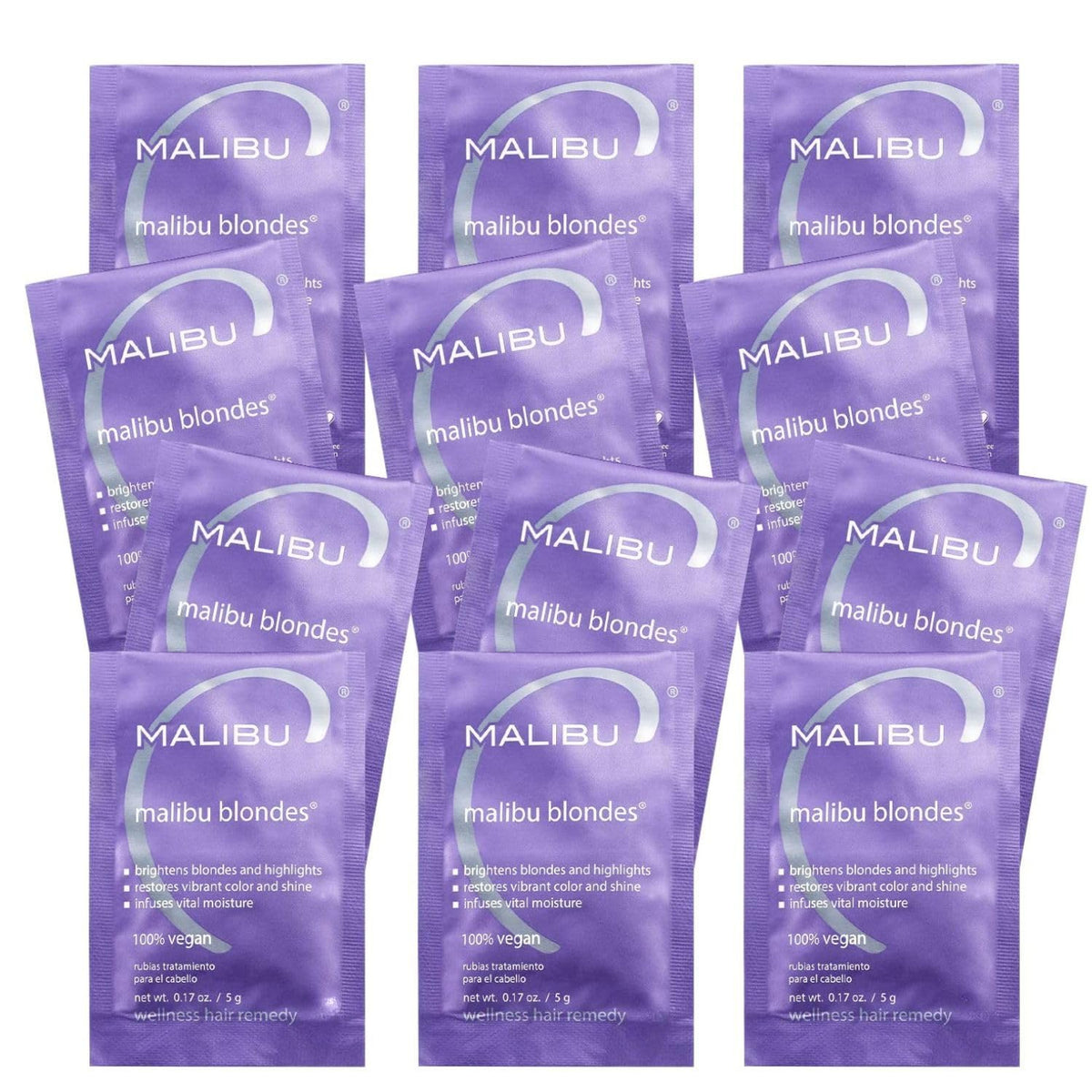 Malibu C Blondes Wellness Hair Remedy 12 Packets x 0.17oz/5g