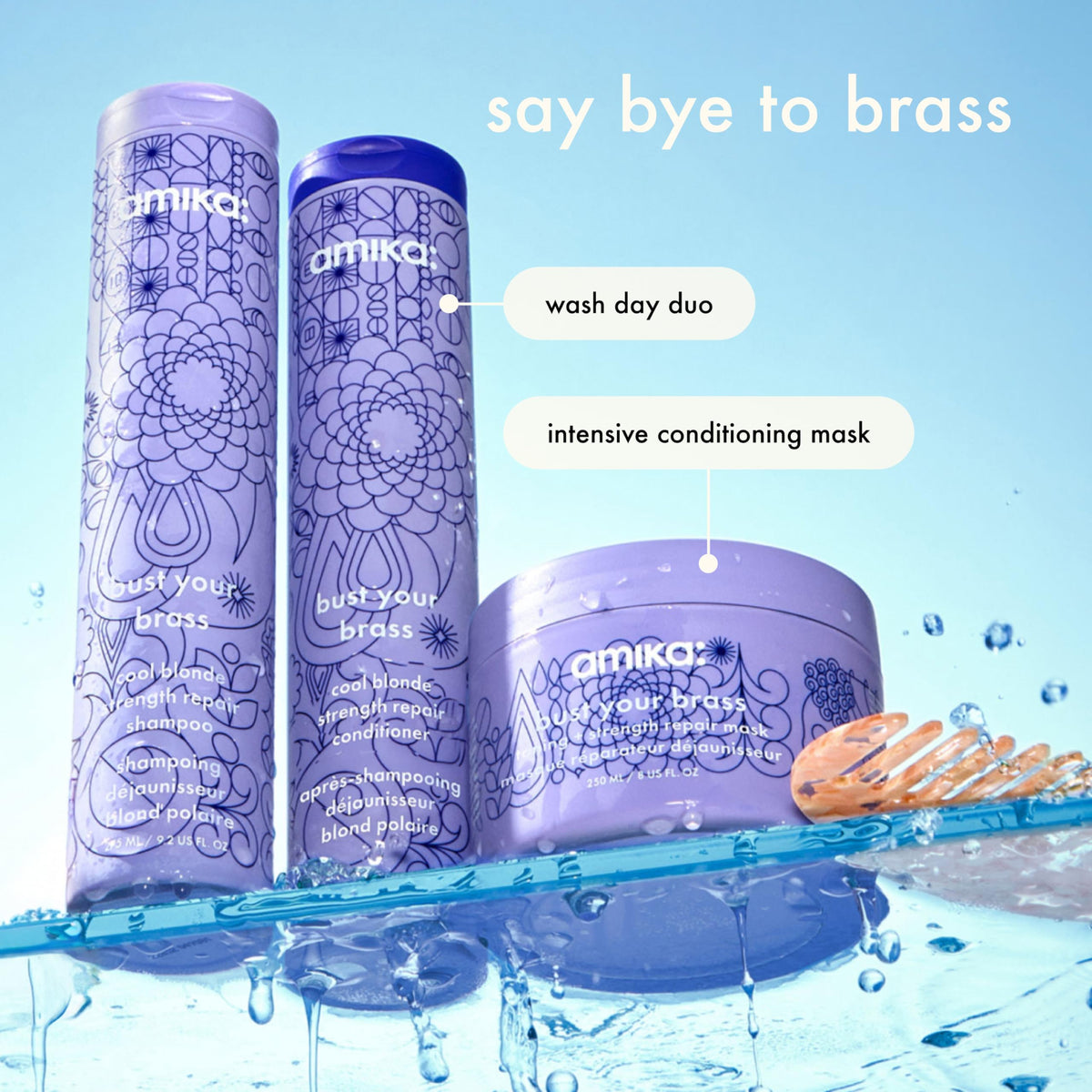 AMIKA-BUST YOUR BRASS COOL BLONDE CONDITIONER (275ML/9.2OZ)