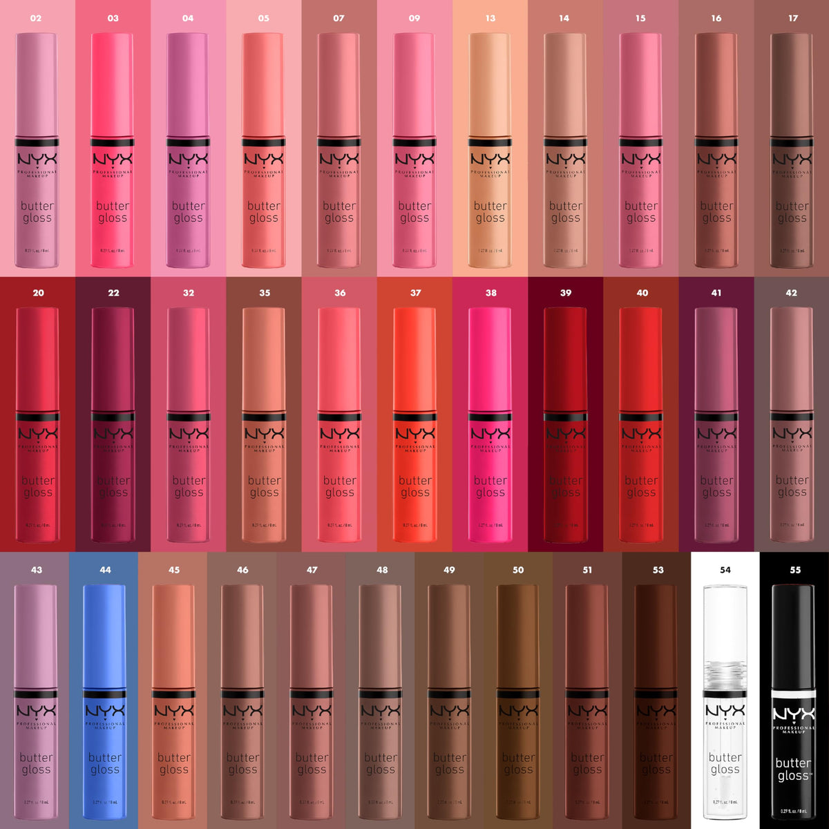NYX Professional Makeup Butter Lip Gloss Praline 0.27oz/8ml