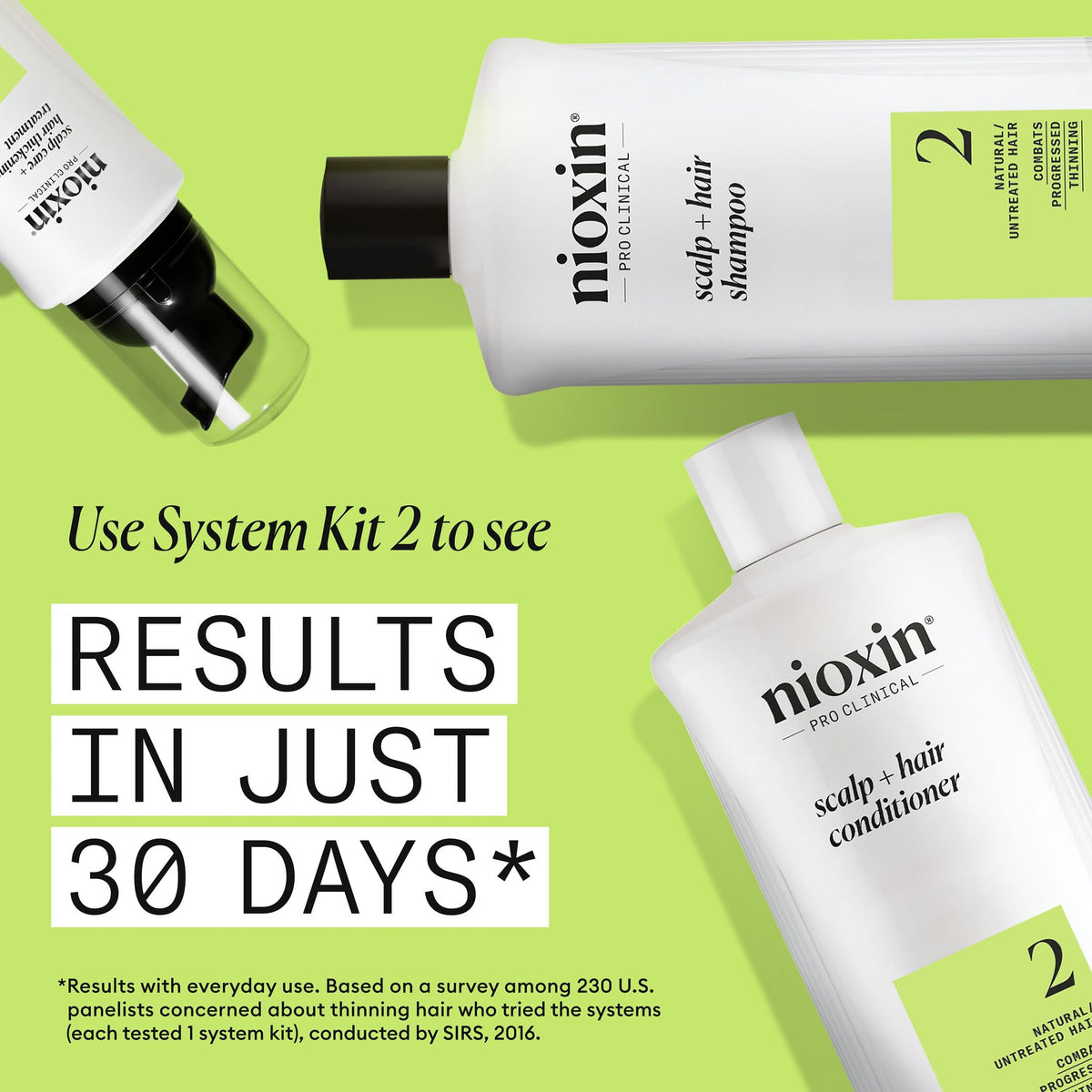 Nioxin System 2 Cleanser Shampoo, Fine Hair 33.8oz/1 Liter