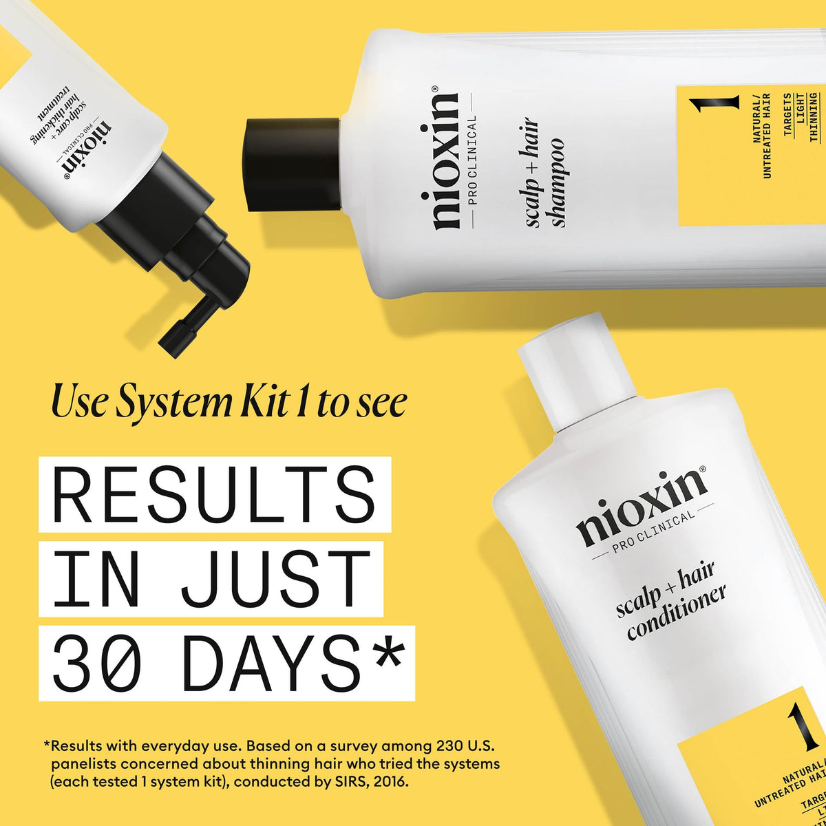 Nioxin System 1 Cleanser Shampoo, Fine Hair 33.8oz/1 Liter