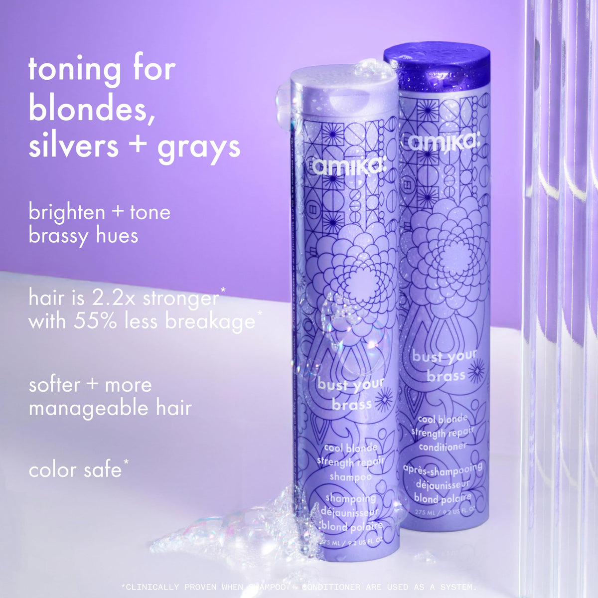 AMIKA-BUST YOUR BRASS COOL BLONDE CONDITIONER (275ML/9.2OZ)