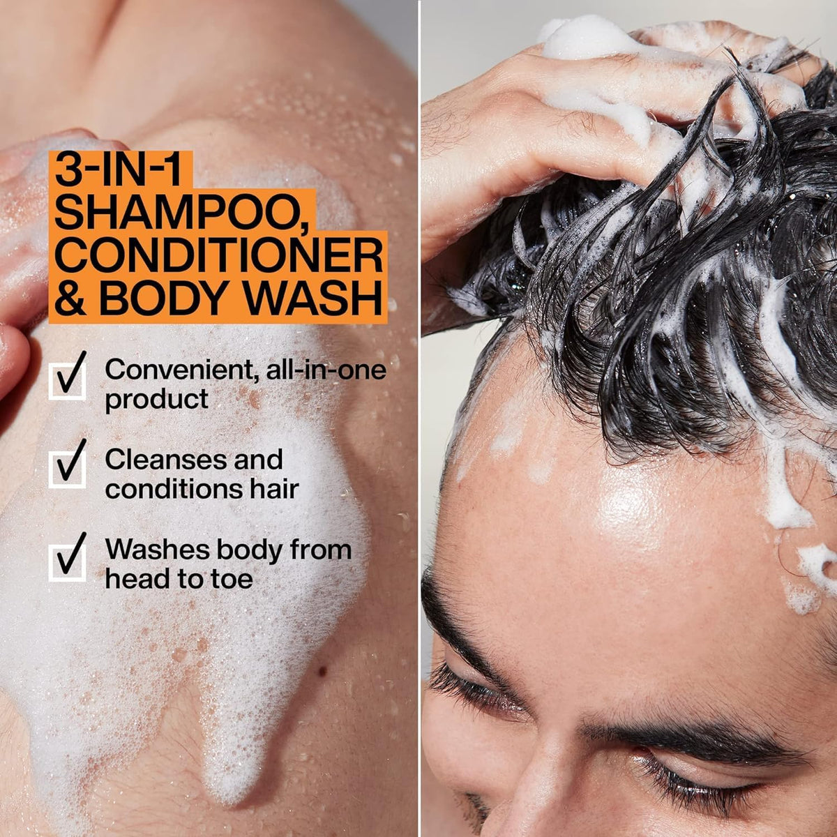 Redken Brews 3-In-1 Shampoo, Conditioner and Body Wash 10oz/300ml