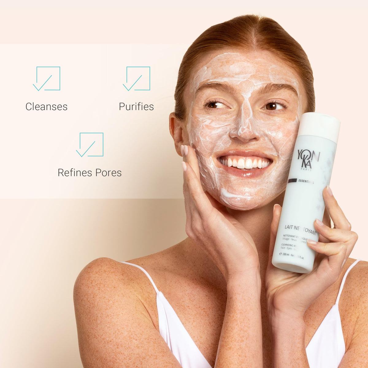 Yon-Ka Essentials Lait Nettoyant Milk Cleanser & Makeup Remover 6.76 fl oz (Unisex)