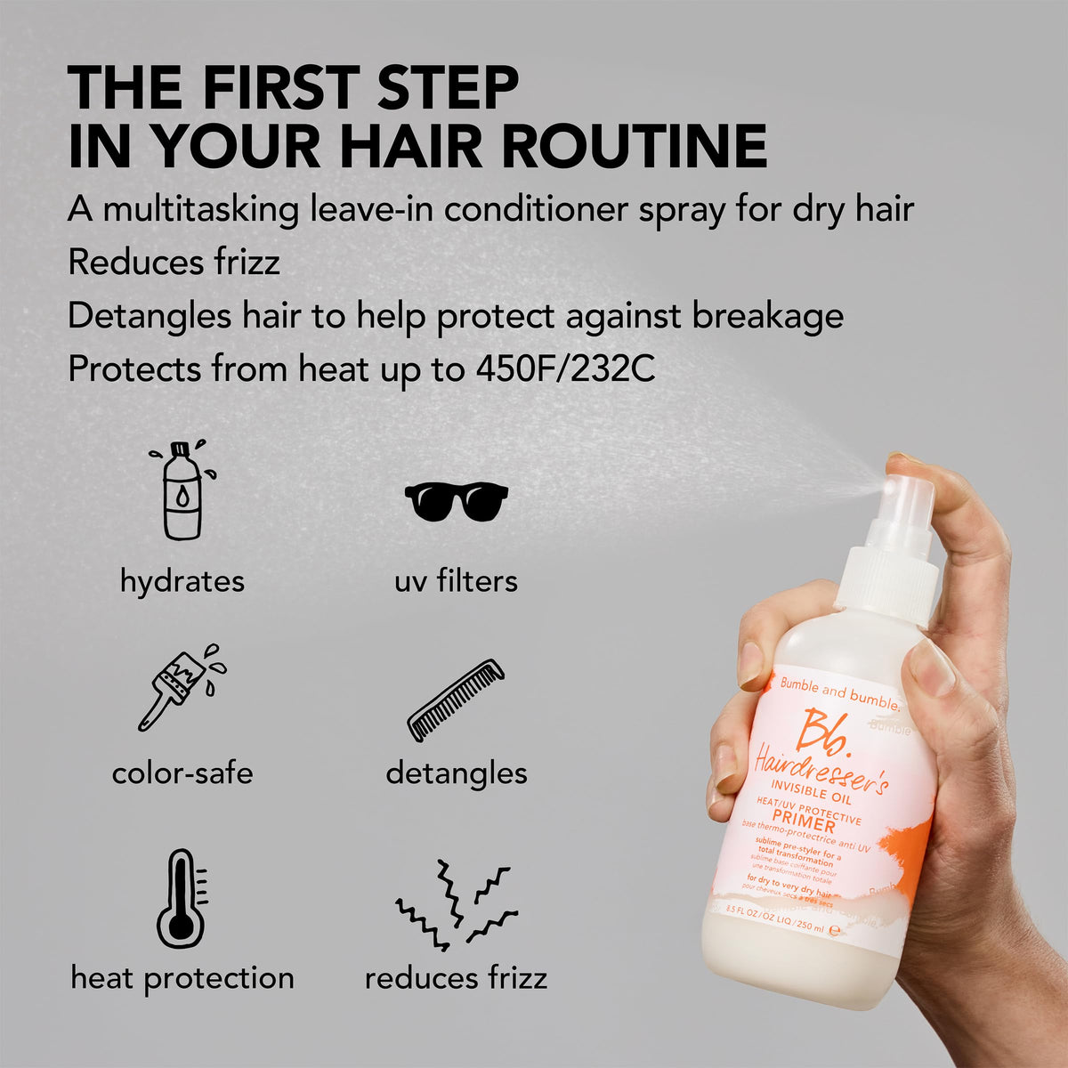 BUMBLE & BUMBLE-HAIRDRESSERS INVISIBLE OIL HEAT/UV PROTECTIVE PRIMER (250ML/8.5OZ)