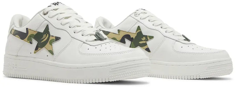 A Bathing Ape Bape Sta Low White ABC Camo Green