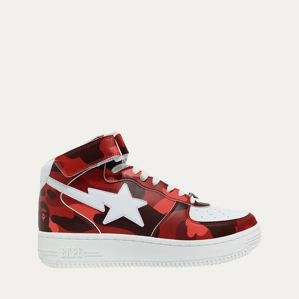 A Bathing Ape Bape Sta Mid Color Camo Red