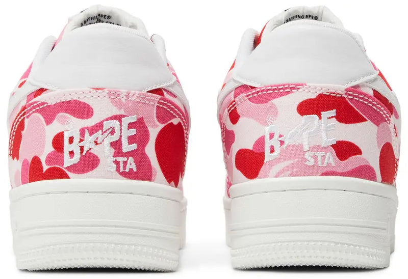 A Bathing Ape Bape Sta Low White ABC Camo Pink