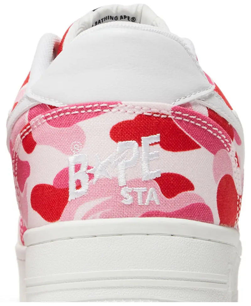 A Bathing Ape Bape Sta Low White ABC Camo Pink