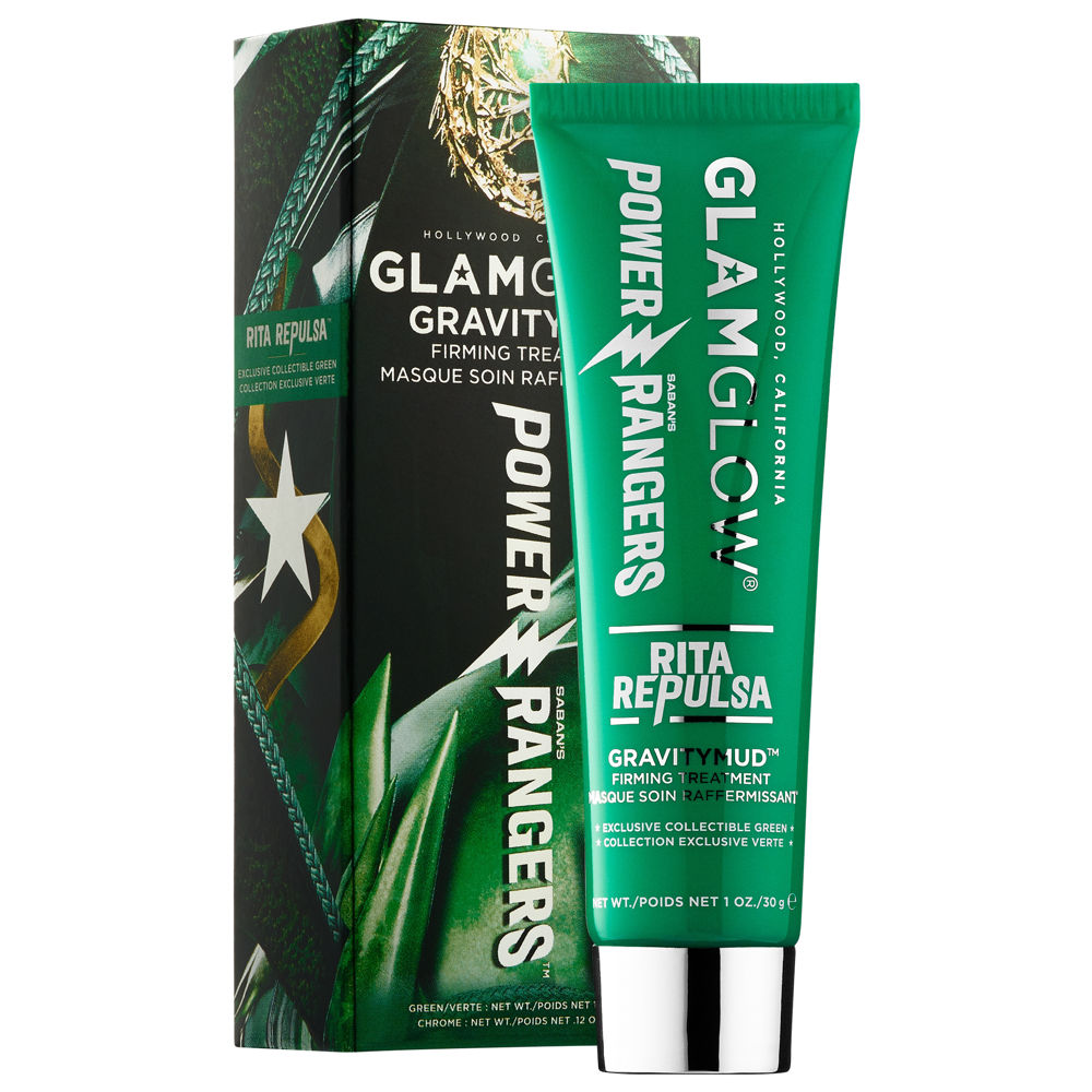 Glam Glow Gravitymud Power Ranger Rita Replusa Green Peel Off Mask 1oz/30g
