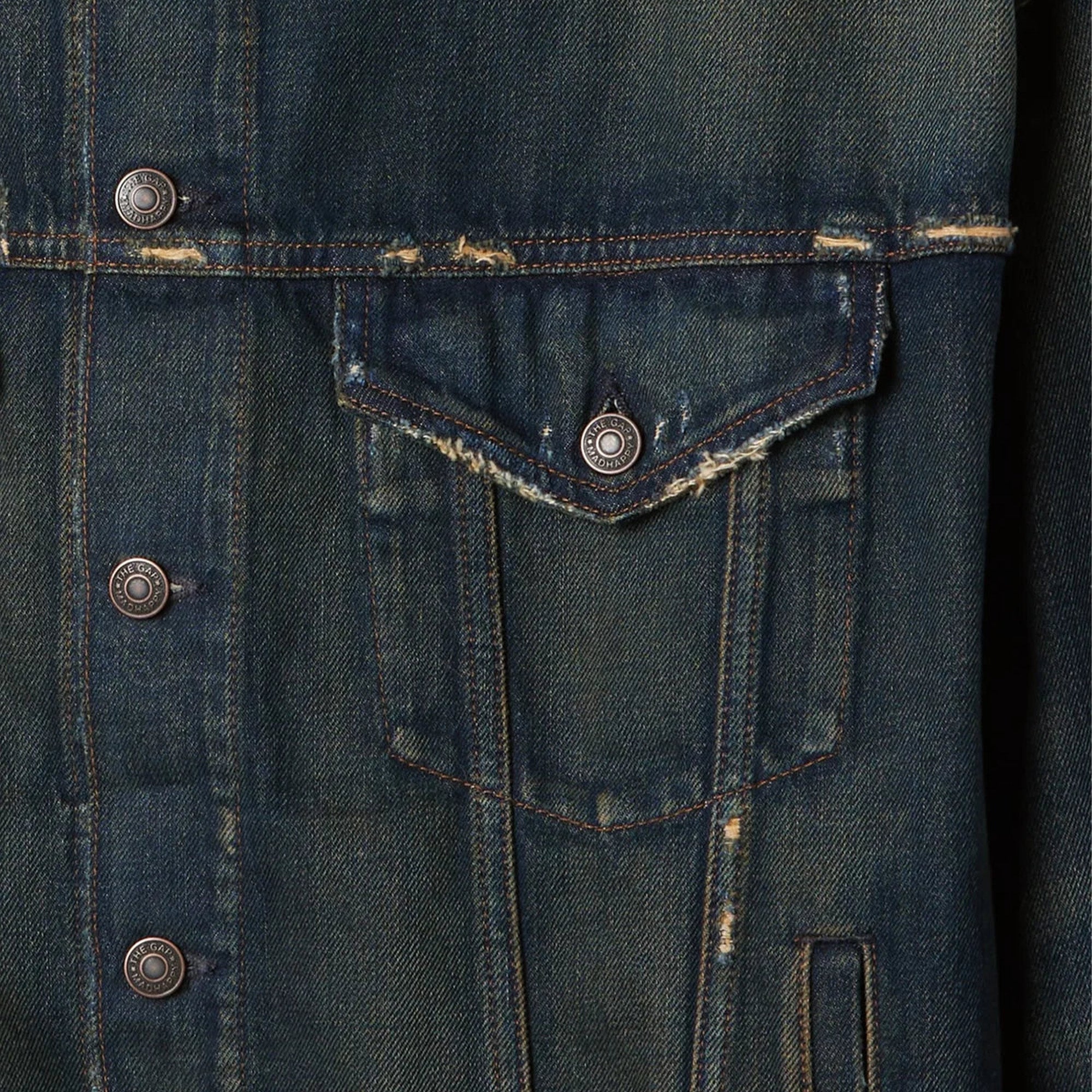 Gap x MadHappy Distressed Denim Trucker Jacket