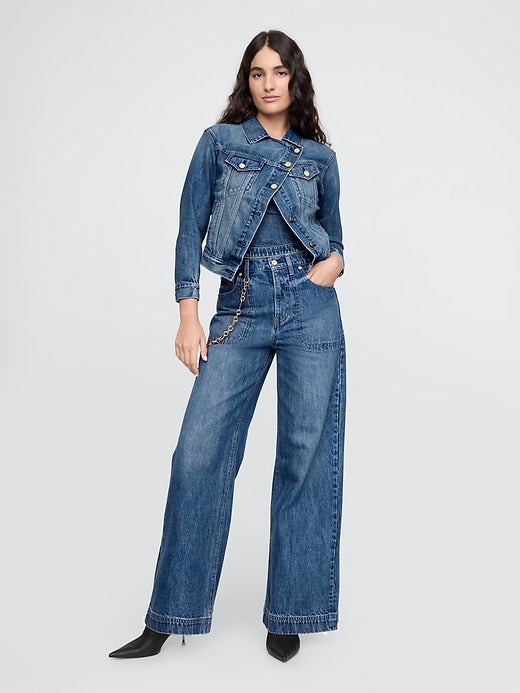 Gap x Cult Gaia High Rise Stride Chain Jeans