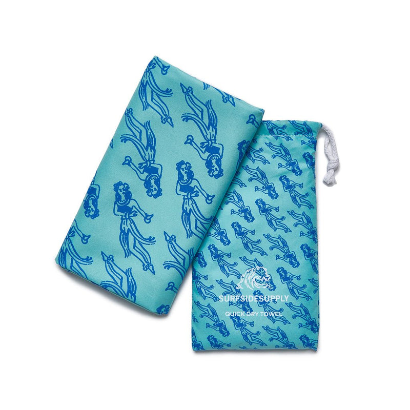 Hula Girl Towel - Blue