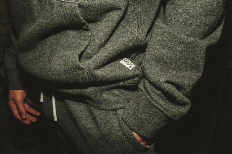 Marine French Terry Hoodie - Charcoal Heather