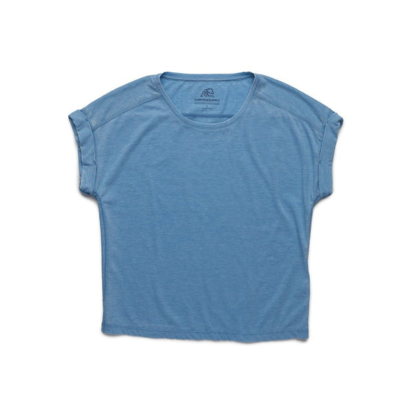 Naomi Burnout Tee - Heritage Blue