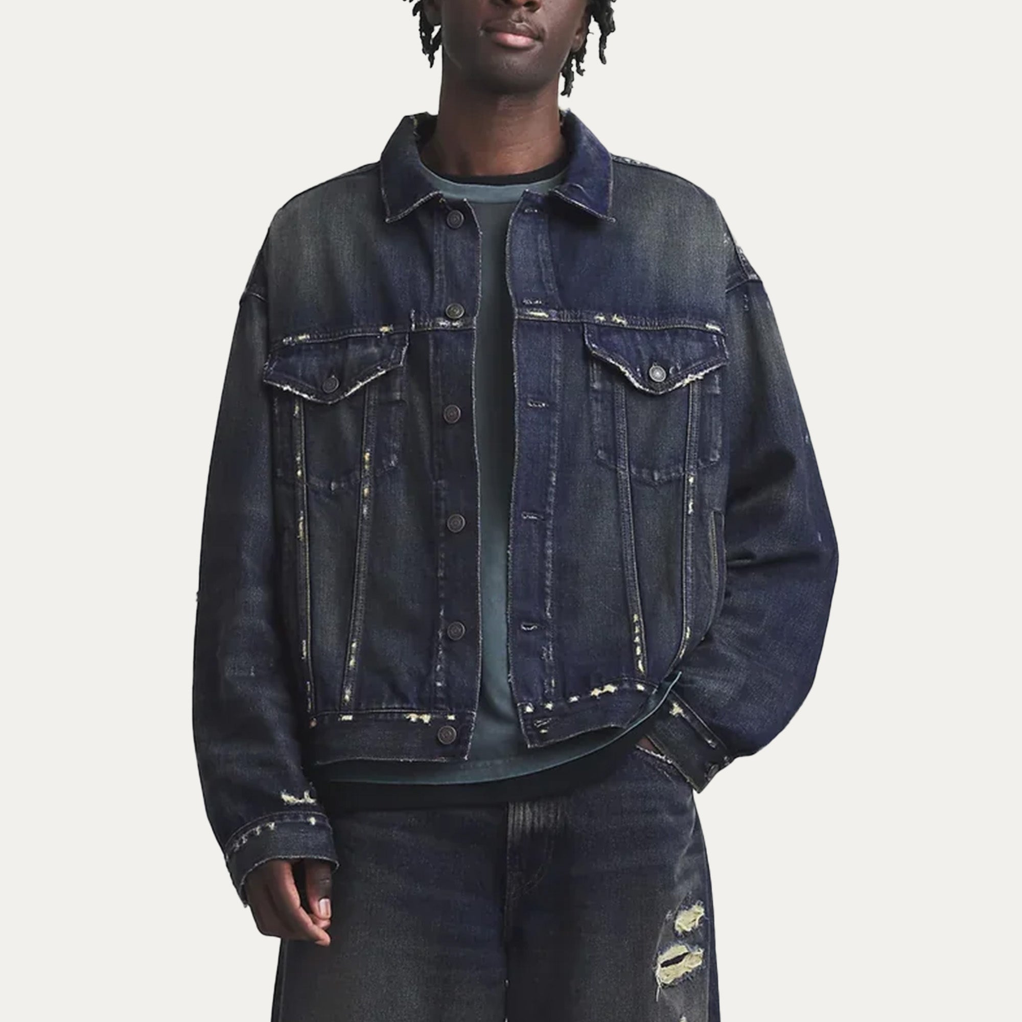 公式の店舗 Gap x MadHappy Distressed Denim Trucker Jacket ジャケット・アウター