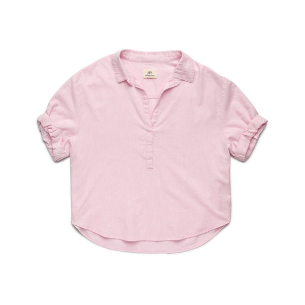 Olivia Slub Popover - Pink