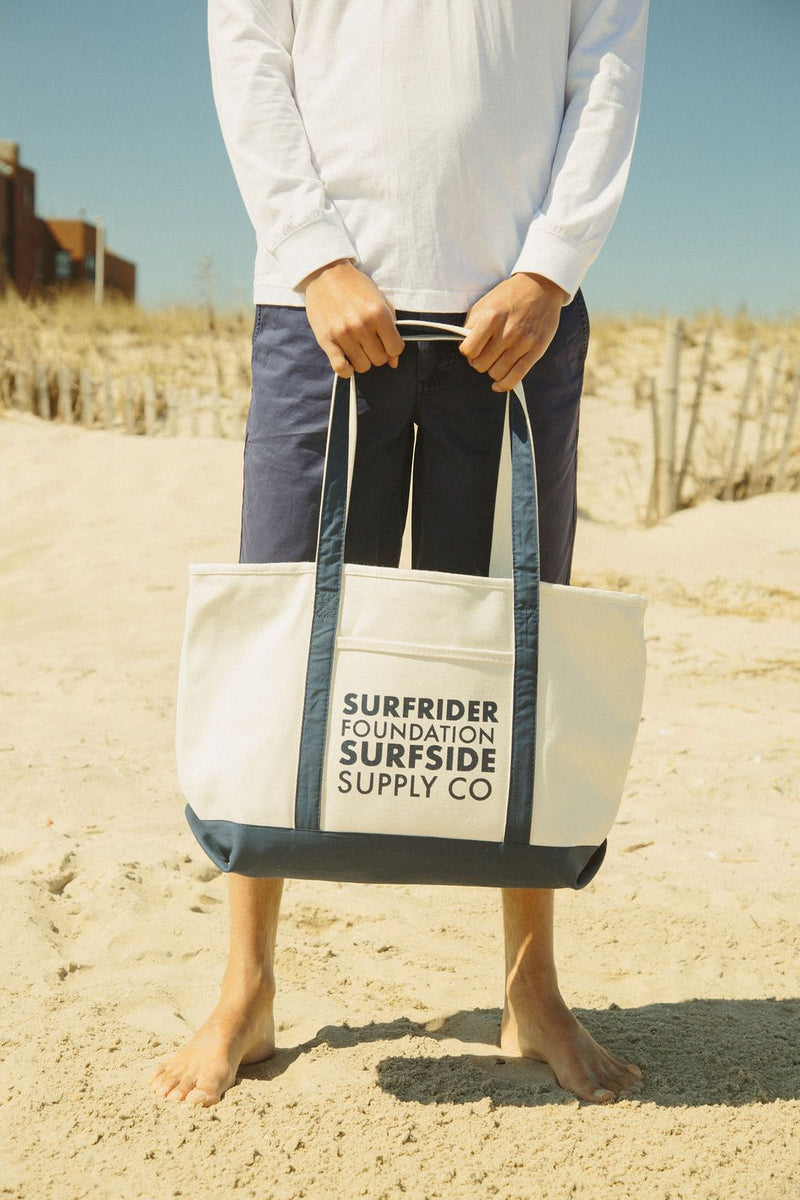 Surfrider Canvas Beach Bag - Natural