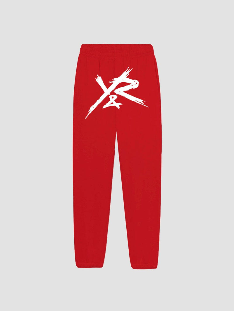 OG Brushed Script Sweatpants - Red