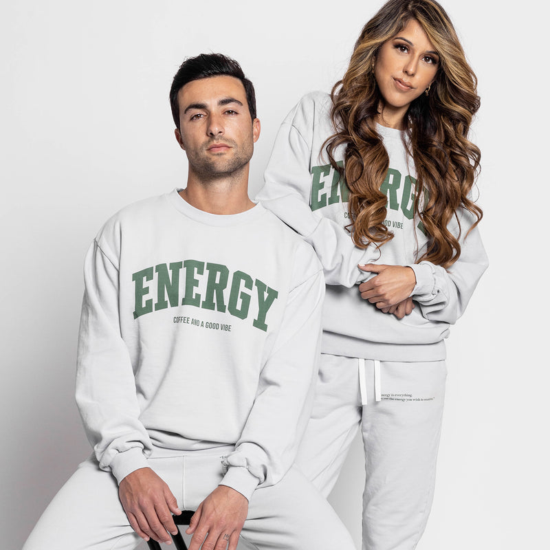 Coffee & A Good Vibe™ Energy Unisex Crewneck Sweatshirt