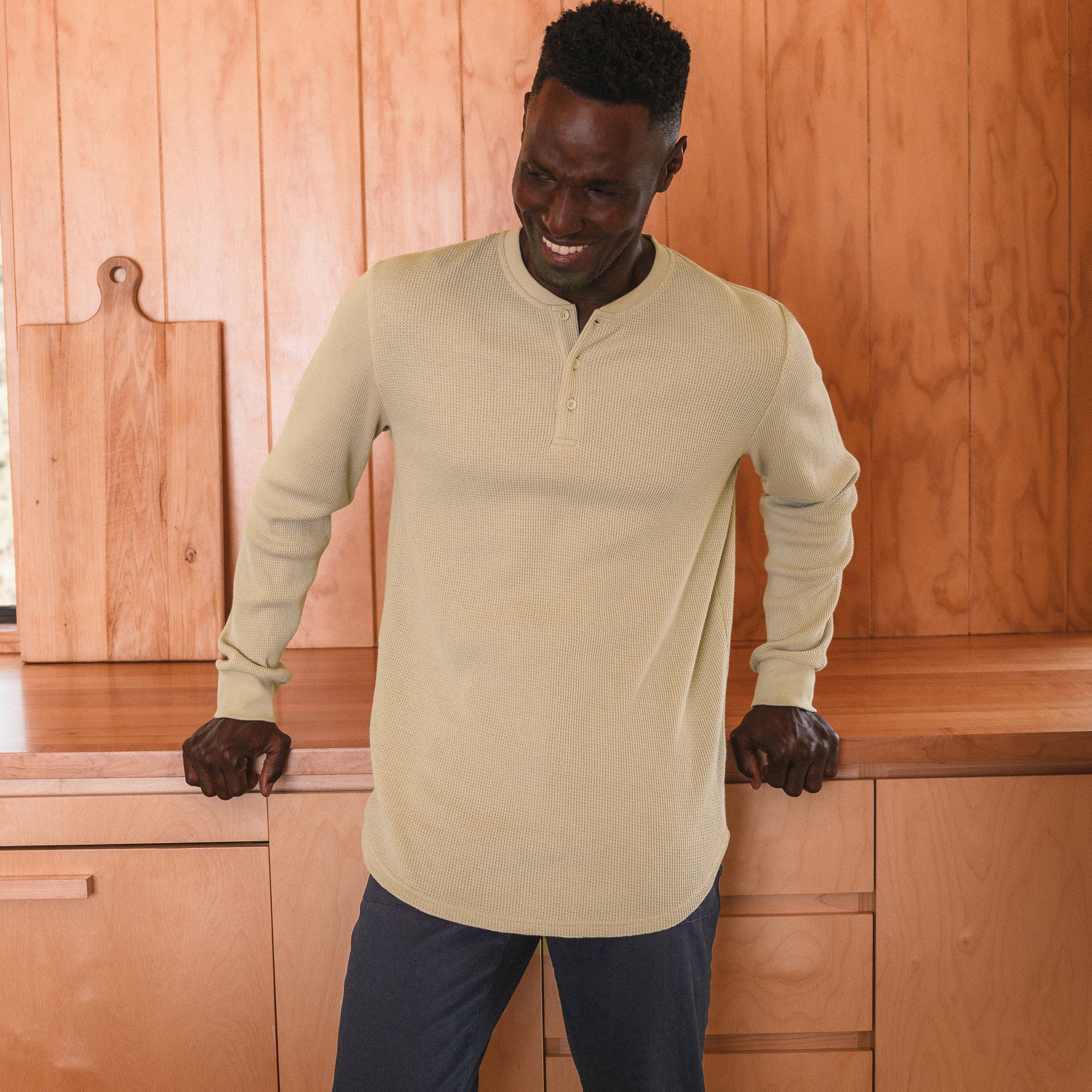 Ardmore Waffle Long Sleeve Henley